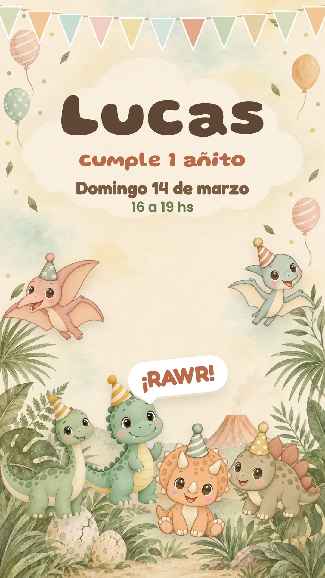 Invitación Dinos Safari